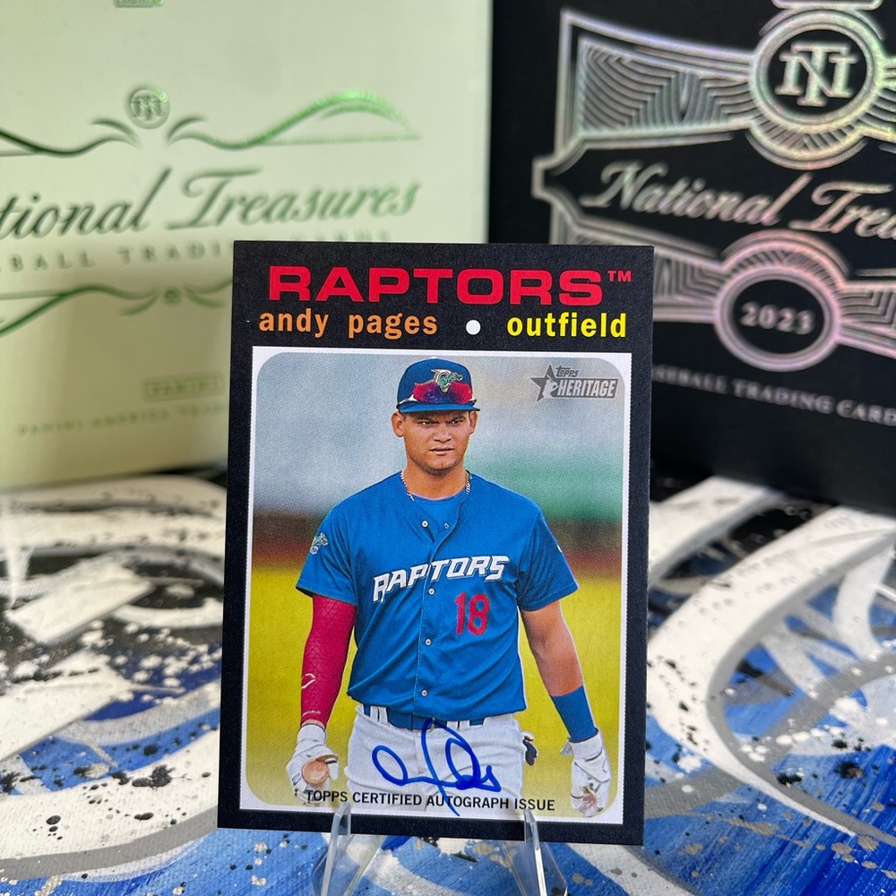 ANDY PAGES 2020 TOPPS HERITAGE MINOR LEAGUE REAL ONE ROOKIE